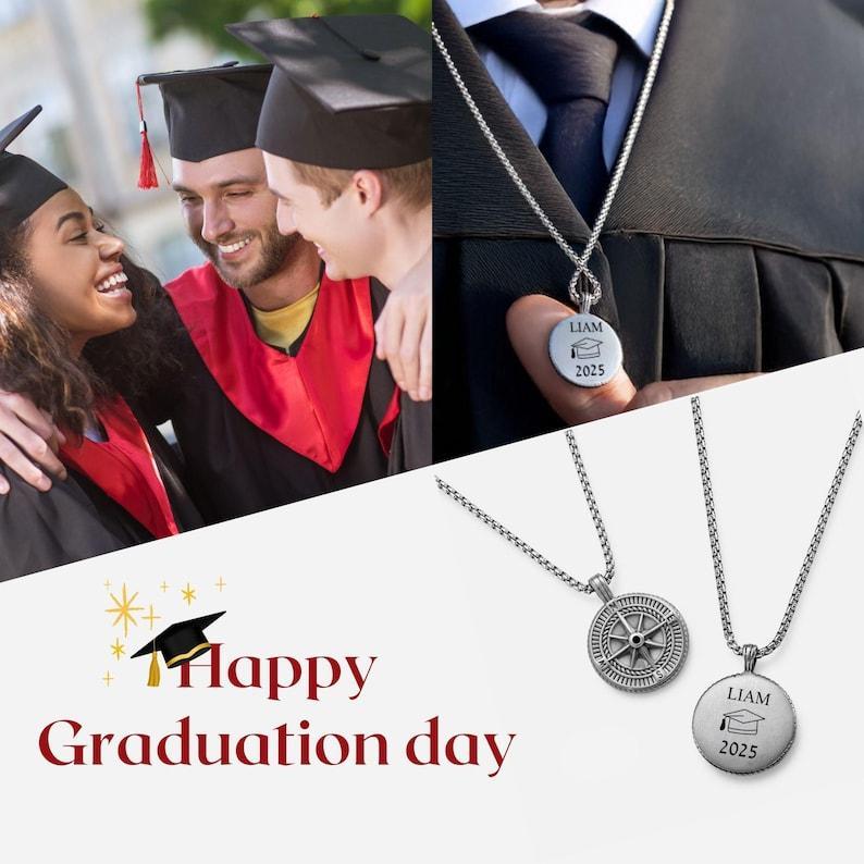 University Graduation Necklace,Custom College Gift,Graduation Necklace,Custom Gift For Student,Silver Necklace,Personalized College Necklace