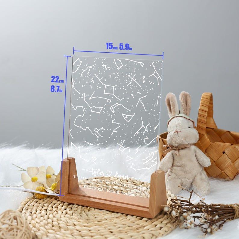 Personalized Star Map Night Light – Custom Constellation Lamp, Unique Date Night & Couples Gift, Anniversary, Engagement, Wedding Present