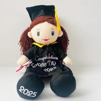 Personalized graduation Doll |Class of 2025 | grad gift | grad doll | doll, gift , customize gift | soft and easy to grab doll , congrats  - myphotowallet