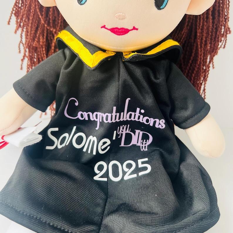 Personalized graduation Doll |Class of 2025 | grad gift | grad doll | doll, gift , customize gift | soft and easy to grab doll , congrats - myphotowallet