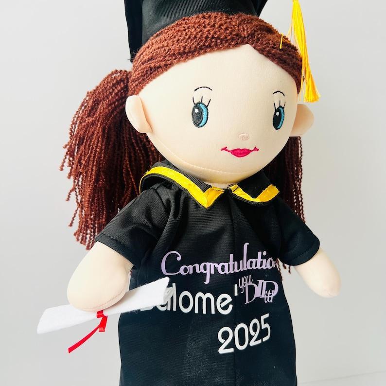 Personalized graduation Doll |Class of 2025 | grad gift | grad doll | doll, gift , customize gift | soft and easy to grab doll , congrats - myphotowallet