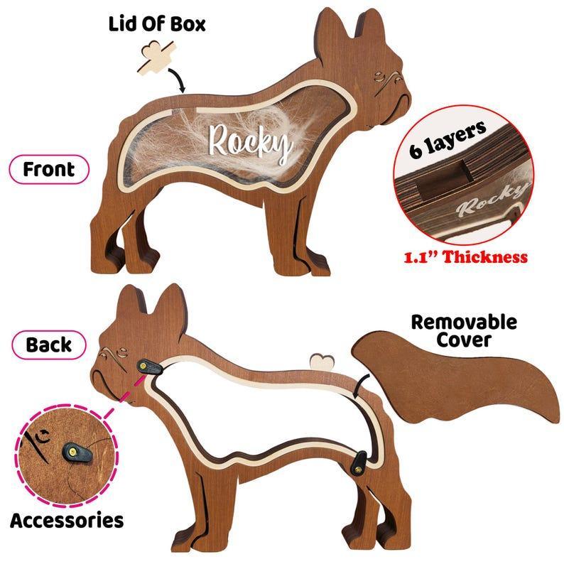 Pet Memorial Gift Personalised Hair Memorial Box, Wooden Pet Fur Urn Keepsake, Pet Loss Gift, Dog Teeth Hair Memorial, Cat Keepsake Gift