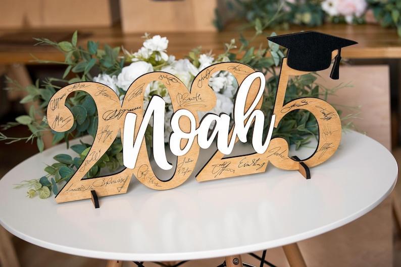 Personalized Graduation Guest Book Alternative, Graduation Guest Book Sign, Graduation Signature Board, Graduation Party Wooden Sign