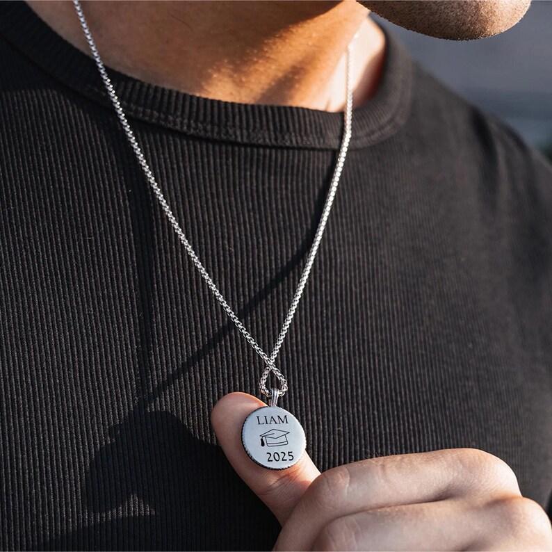 University Graduation Necklace,Custom College Gift,Graduation Necklace,Custom Gift For Student,Silver Necklace,Personalized College Necklace