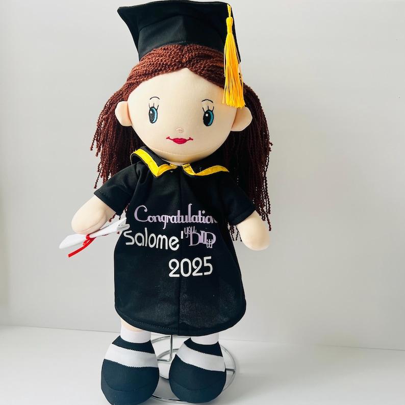 Personalized graduation Doll |Class of 2025 | grad gift | grad doll | doll, gift , customize gift | soft and easy to grab doll , congrats