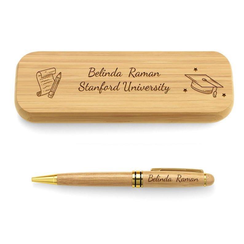 Personalized Graduation Engraved Wood Pen Set, Custom Gift for Graduation, Custom Class of 2025 Gift, Personalized Graduation 2025 Pen Set