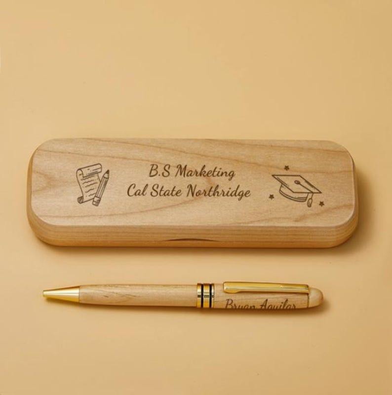 Personalized Graduation Engraved Wood Pen Set, Custom Gift for Graduation, Custom Class of 2025 Gift, Personalized Graduation 2025 Pen Set
