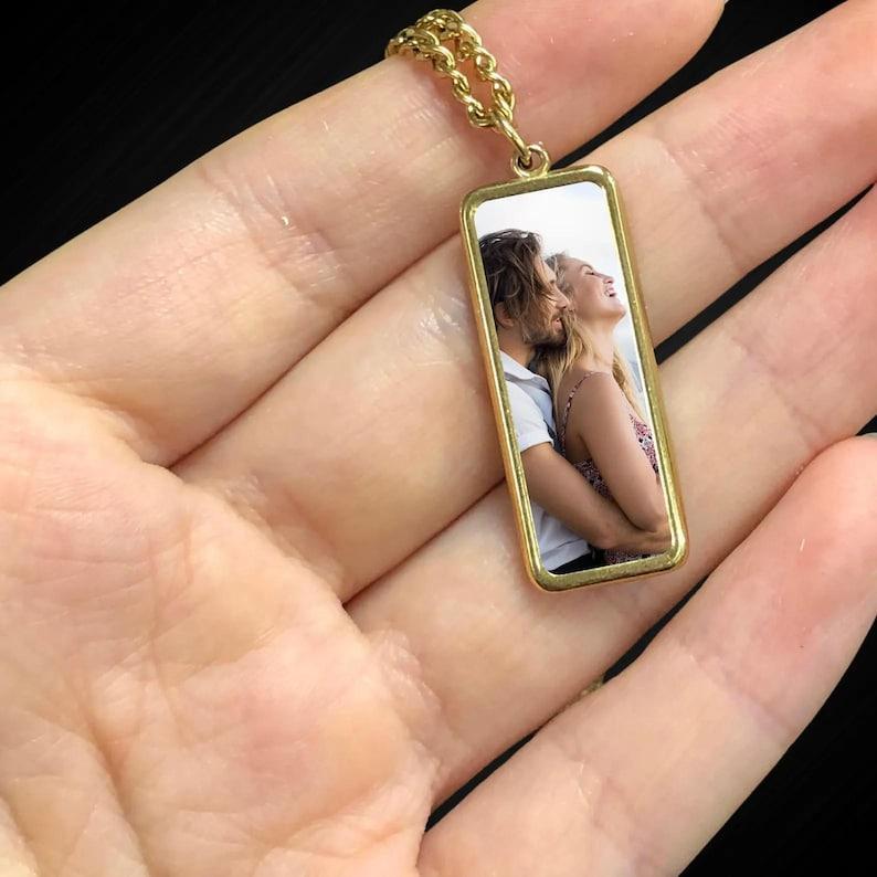 Heat-Activated Photo Keepsake Necklace Personalized Hidden Image Jewelry for Love & Memories Customizable Gift for Her or Him