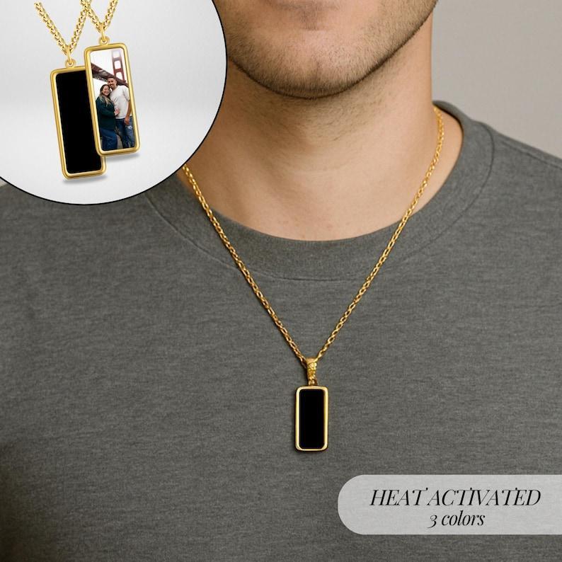 Heat-Activated Photo Keepsake Necklace Personalized Hidden Image Jewelry for Love & Memories Customizable Gift for Her or Him