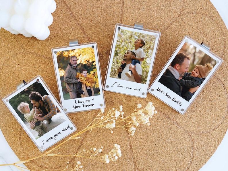 Personalized Photo Car Visor Clip Custom Photo Car Visor Clip Photo Car Sun Visor Clip for Dad, Husband