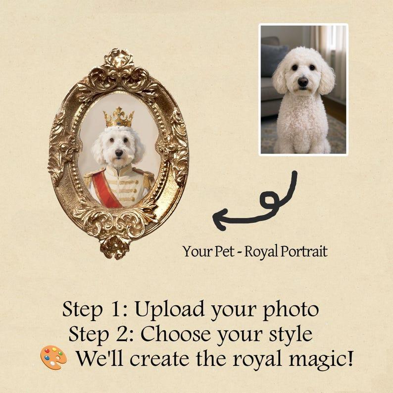 Custom Royal Pet Portrait Fridge Magnet – Personalized Hand-Painted Acrylic Artwork for Cat & Dog Lovers, Unique Gift Idea, Pet Loss