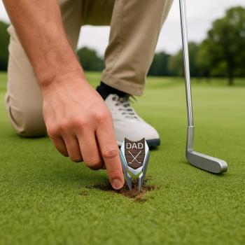 Personalized Golf Ball Marker Divot Tool Groomsmen Gifts / Custom Engraved Christmas Golf Gift for Dad Men Him Best Man Father of Bride