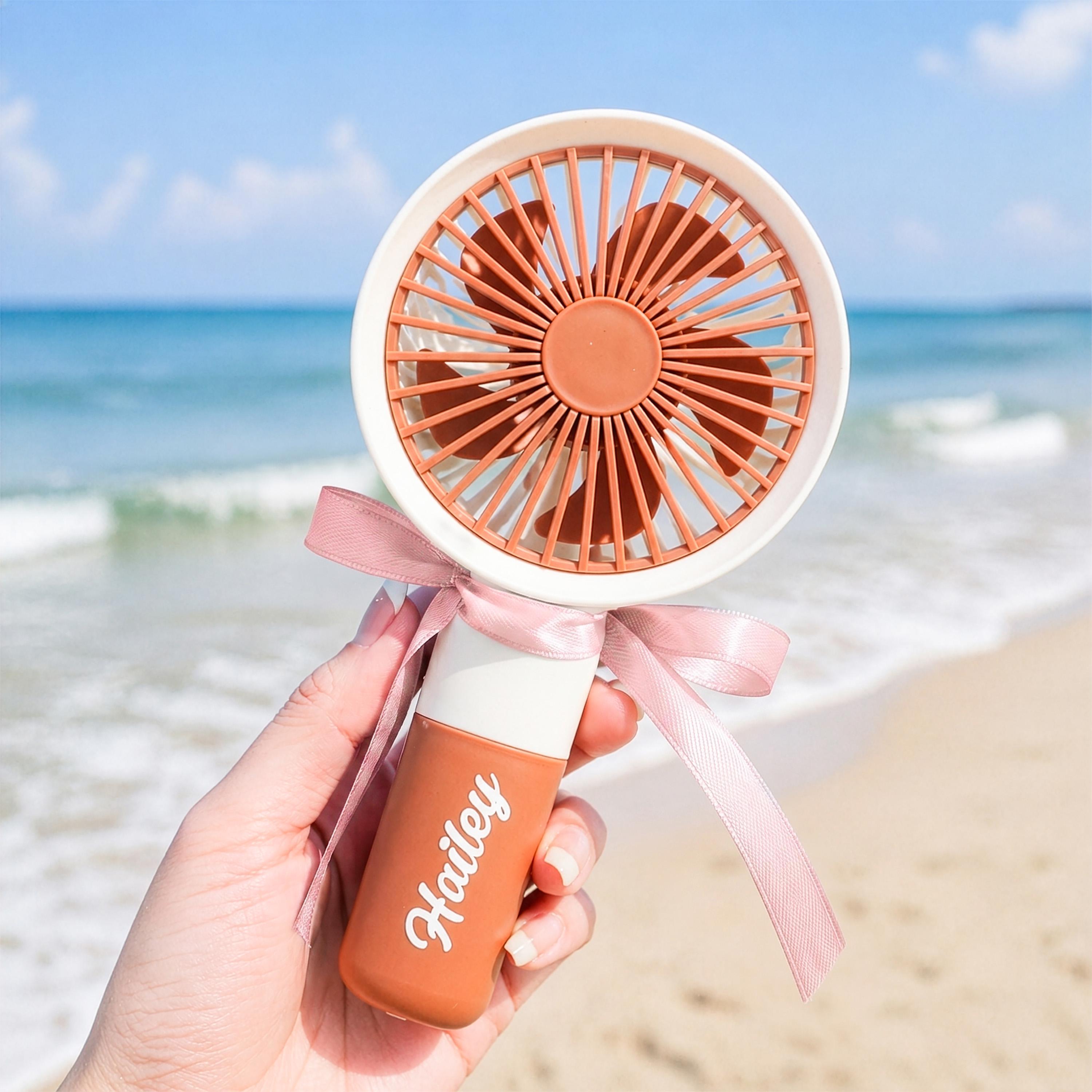 Personalized Name Handheld Fan Custom Name Portable Desk Fan Outdoor Gift for Summer
