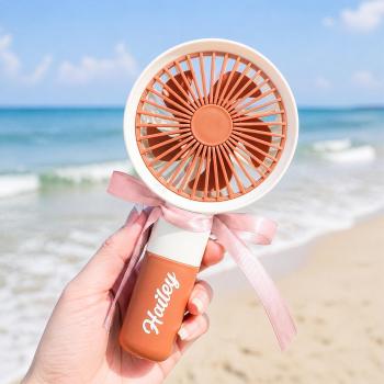 Personalized Name Handheld Fan Custom Name Portable Desk Fan Outdoor Gift for Summer