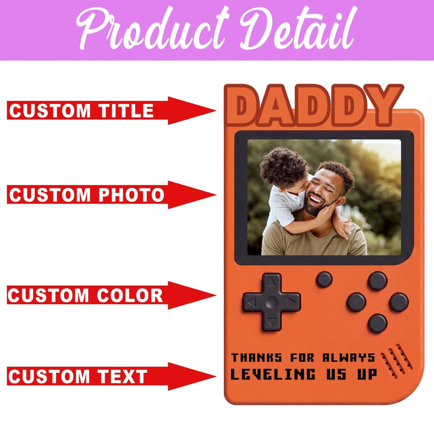 Personalized Title Gamer Controller Wooden Ornament Custom Photo Desktop Sign Father's Day Gift for Gaming Dad