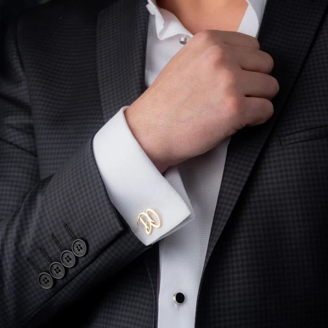 Custom Name Cufflinks - Personalized Wedding Cufflinks - Groom & Groomsmen Gift - Monogrammed Cufflinks - Sterling Silver Accessory