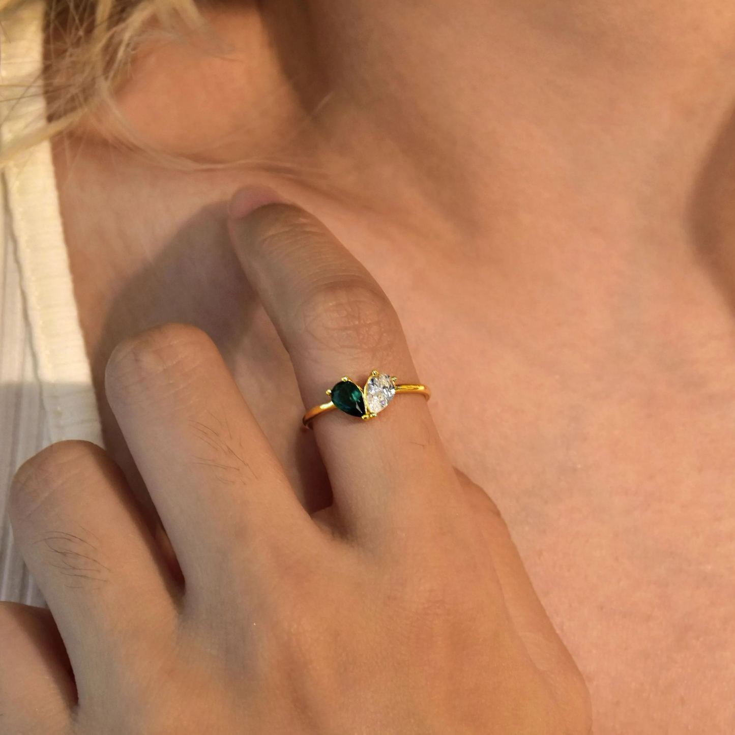 Custom Love Heart Birthstone Ring Personalized Heart & Birthstone Ring Gifts for Girlfriend