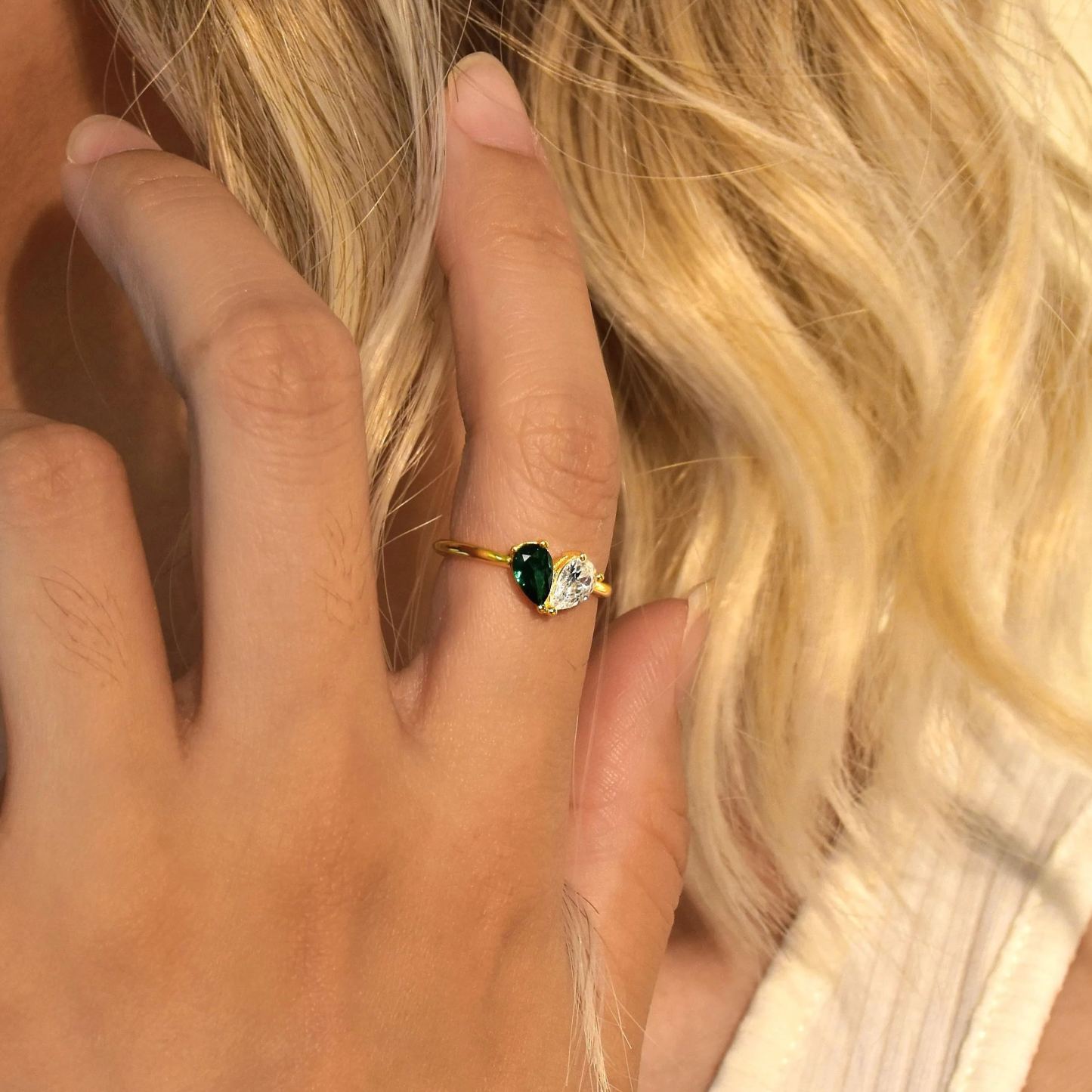 Custom Love Heart Birthstone Ring Personalized Heart & Birthstone Ring Gifts for Girlfriend