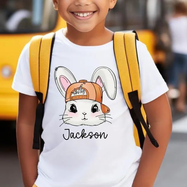 Personalized Easter Bunny Kids Shirt, Custom Easter Bunny Shirt, Toddler Easter Shirt,Girls and Boys Easter Bunny Shirt,Cute Kids Easter Tee