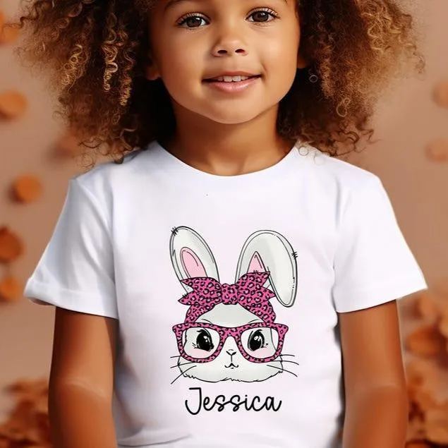 Personalized Easter Bunny Kids Shirt, Custom Easter Bunny Shirt, Toddler Easter Shirt,Girls and Boys Easter Bunny Shirt,Cute Kids Easter Tee