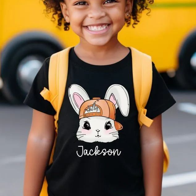 Personalized Easter Bunny Kids Shirt, Custom Easter Bunny Shirt, Toddler Easter Shirt,Girls and Boys Easter Bunny Shirt,Cute Kids Easter Tee