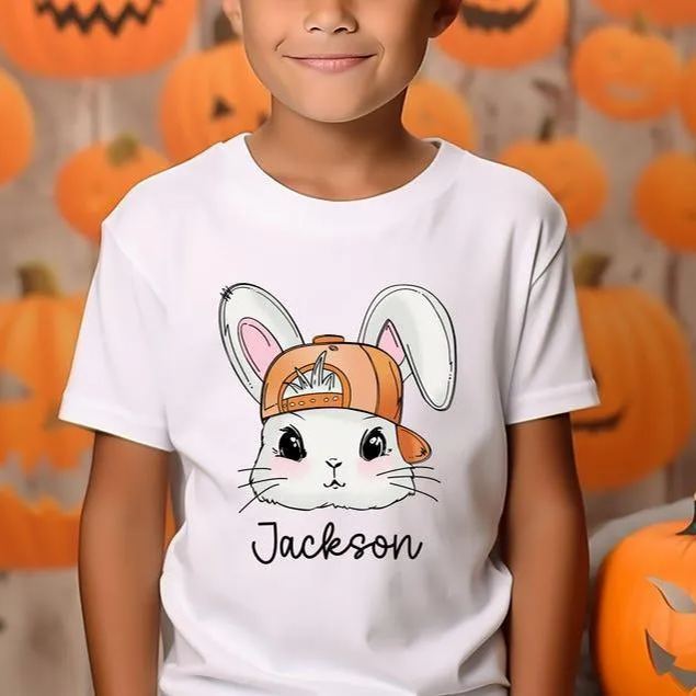 Personalized Easter Bunny Kids Shirt, Custom Easter Bunny Shirt, Toddler Easter Shirt,Girls and Boys Easter Bunny Shirt,Cute Kids Easter Tee