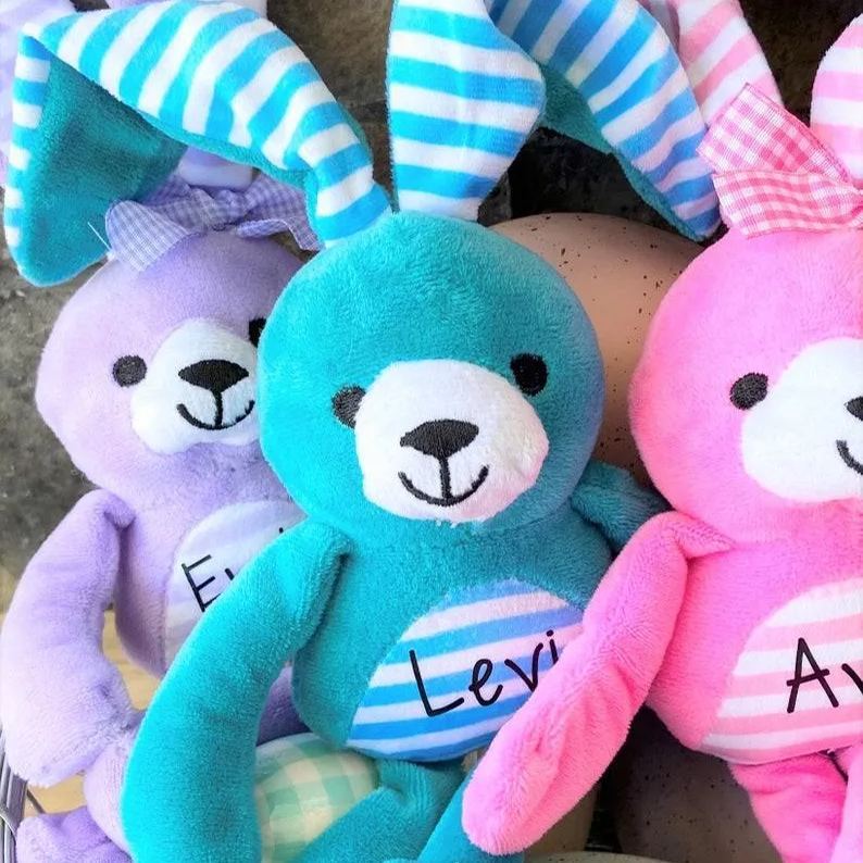 Personalized Easter Bunny, Easter Bunny, Easter Basket Stuffers, Plush Easter Bunny, Custom Easter Bunny, Easter Basket Gift, Stuffed Bunny