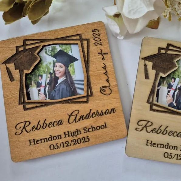 Graduation Photo Frame, Graduation Magnetic Picture Frame, Graduation Photo Magnet, Magnetic Photo Frame, Fridge Photo Magnet