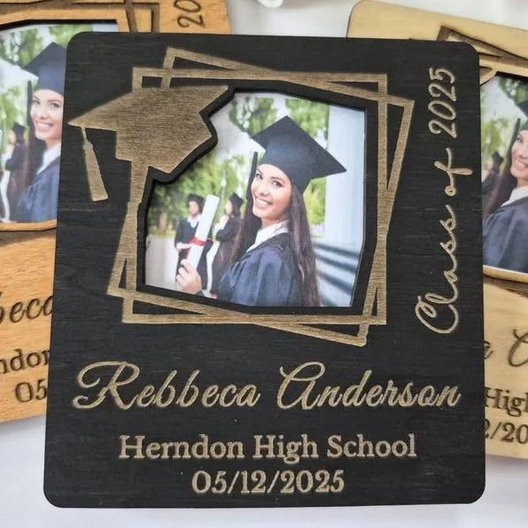 Graduation Photo Frame, Graduation Magnetic Picture Frame, Graduation Photo Magnet, Magnetic Photo Frame, Fridge Photo Magnet