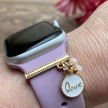 Heart Watch Charms Custom Photo or Text  Watch Studs Heart Bars Watch Charms Apple Watch Charm Gift - namenecklace