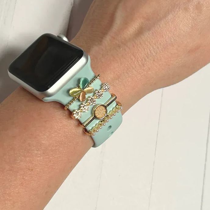 Stackable Watchband Charms Butterfly Watch Bars Apple Watch Band Accessories Gift Watch Jewelry - namenecklace