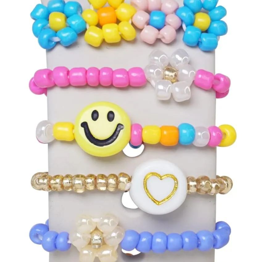 Beaded Watch Band Charms Compitable with Watch 38/40/41/42/44/45/49mm, Cute Beads Decorative Rings Loops Watch Assceeories for iWatch Series 8/7/6/5/4/3/2/1 (Band Not Included) - namenecklace
