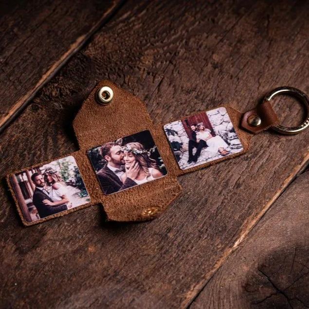Personalized Photo Album Keychain Meaningful Gift for Dad Custom Memory Keepsake for Father’s Day