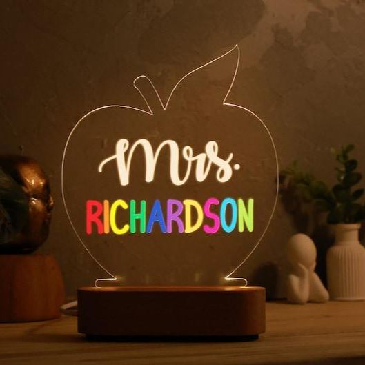 Personalized Teacher Gifts - Gift for Teacher - Back To School Gifts - Teacher Sign for Desk - Custom Classroom Decor - Desk Name Plate