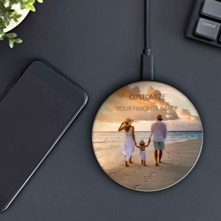 Personalized Custom Gift Wireless Charger Favorite Sports Team Favorite Photo Image Group Professional Charging Pad