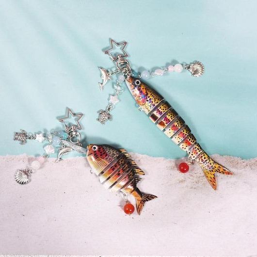 Parent-child Fish Lure Keychain, Fish bait keychain, Fishing Keychain, Fish Bag Charm, Gift For Father