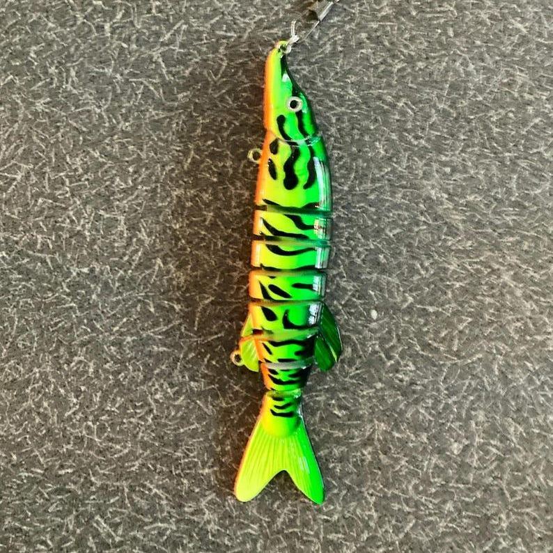 Realistic Fishing Lure Keychains & Backpack Hangers Jointed Fish Designs Gifts for Him