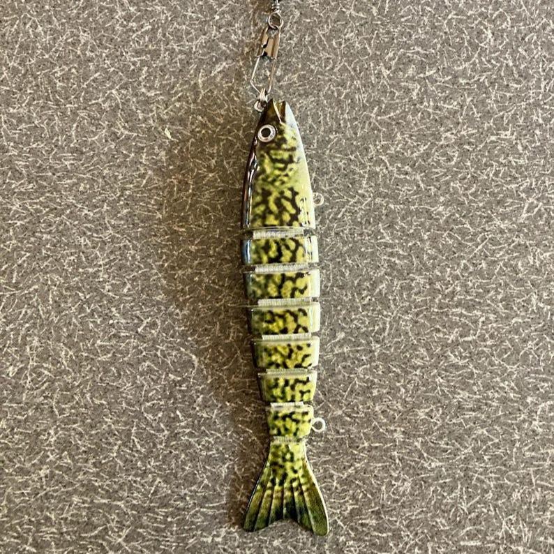 Realistic Fishing Lure Keychains & Backpack Hangers Jointed Fish Designs Gifts for Him