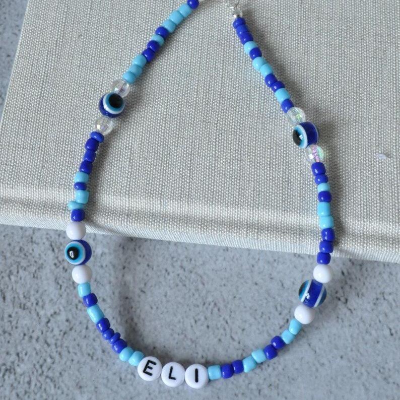 Personalized Beaded Dog Name Necklace Custom Dog Breed & Name Beaded Necklace |Handmade Pet Lover Gift