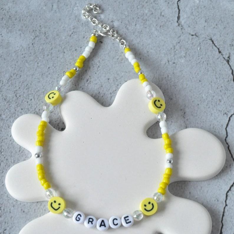 Personalized Beaded Dog Name Necklace Custom Dog Breed & Name Beaded Necklace |Handmade Pet Lover Gift
