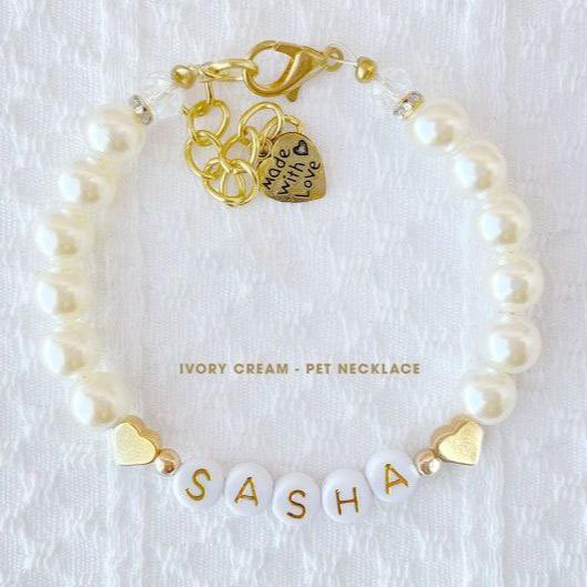 Personalized Pet Name Necklace for Cats & Dogs Custom Pet Collar Necklace with Your Pet's Name