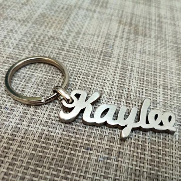 Custom Engraved Keychain Personalized Name Tag Monogrammed Keychain Custom Gift for Dad New Driver Gift Key Fob