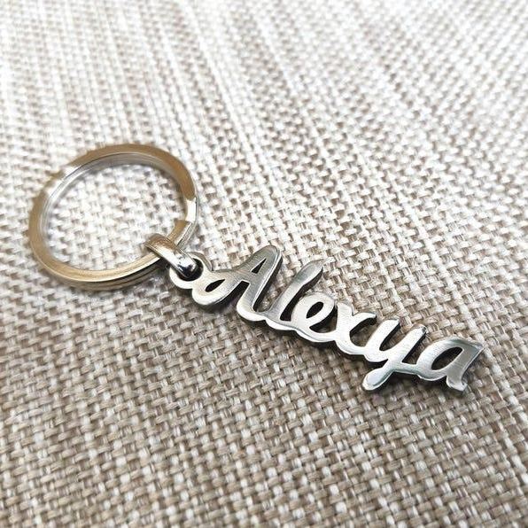 Custom Engraved Keychain Personalized Name Tag Monogrammed Keychain Custom Gift for Dad New Driver Gift Key Fob