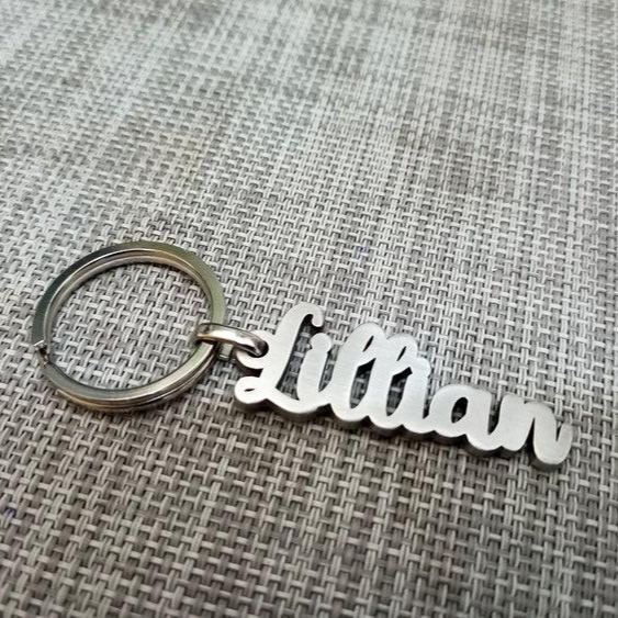 Custom Engraved Keychain Personalized Name Tag Monogrammed Keychain Custom Gift for Dad New Driver Gift Key Fob