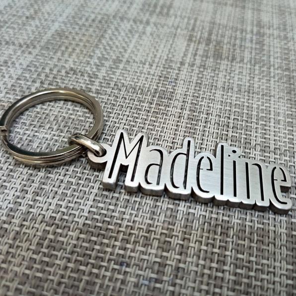 Custom Engraved Keychain Personalized Name Tag Monogrammed Keychain Custom Gift for Dad New Driver Gift Key Fob