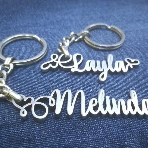 Custom Engraved Keychain Personalized Name Tag Monogrammed Keychain Custom Gift for Dad New Driver Gift Key Fob