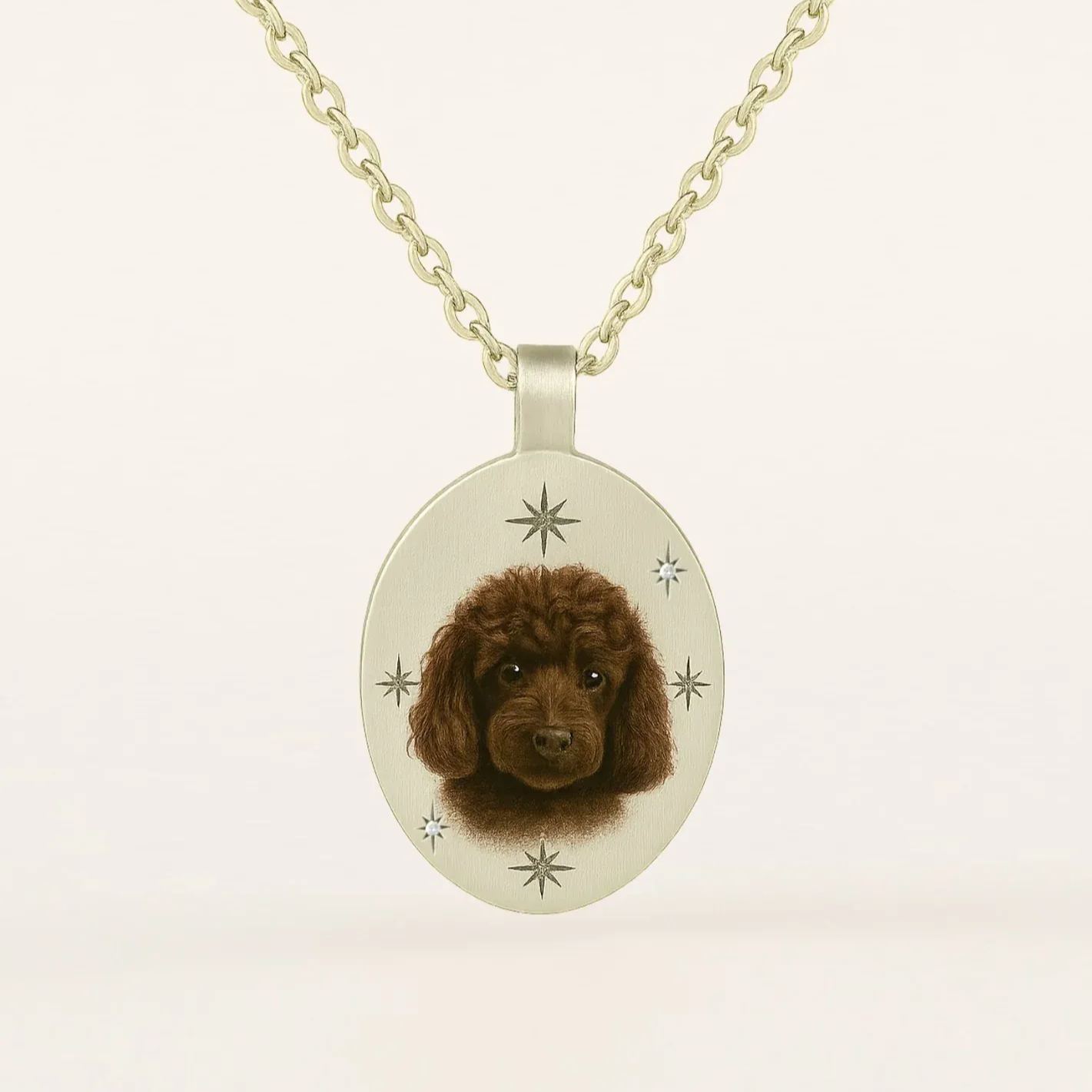 Vintage Custom Pet Photo Necklace Personalized Pet Portrait Necklace Custom Vintage Pet Necklace