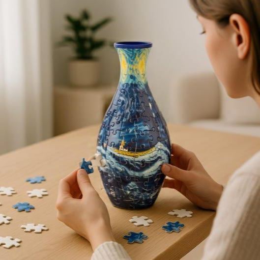 Custom Photo 3D Puzzle Planter Vase for Home Decoration 160 Pieces DIY Flower Vase Perfect Housewarming Gift