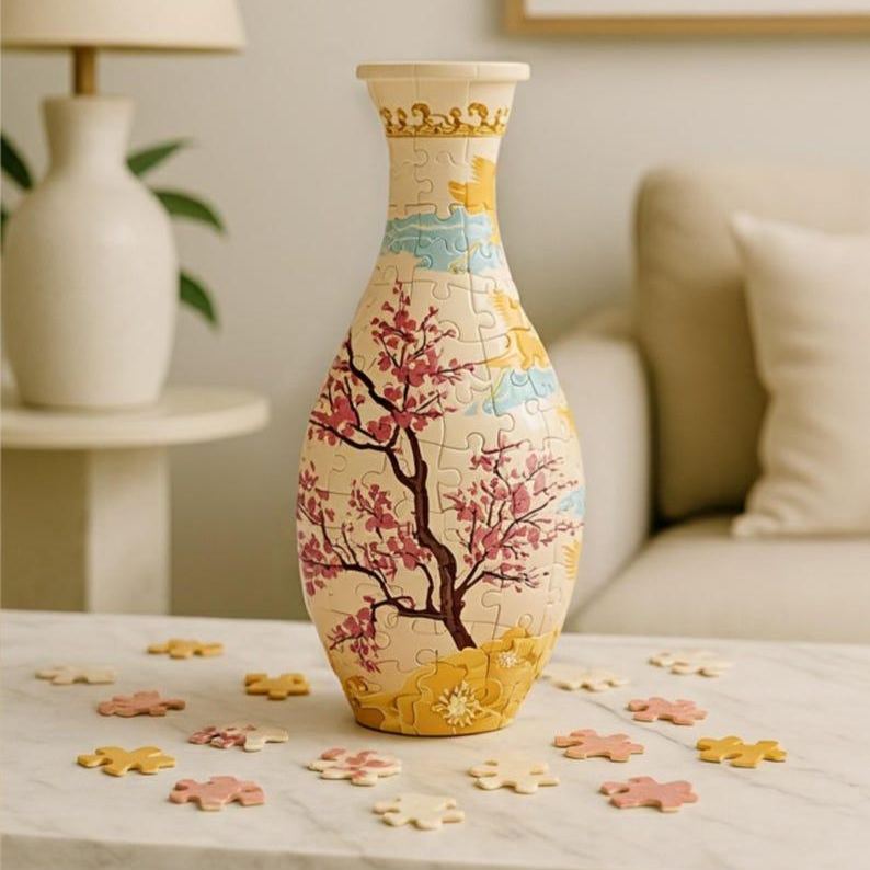 Custom Photo 3D Puzzle Planter Vase for Home Decoration 160 Pieces DIY Flower Vase Perfect Housewarming Gift