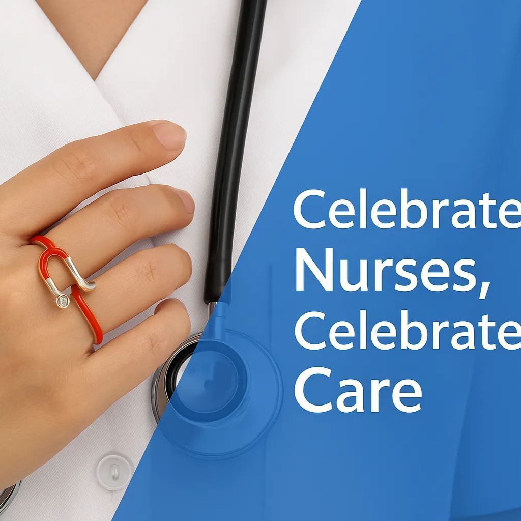 Custom Enamel Stethoscope Ring with Birthstone �C Personalized Nurse Appreciation Gift for Medical Nurses & Doctors & Students